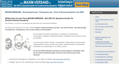 Desktop Screenshot of maxim-versand.de