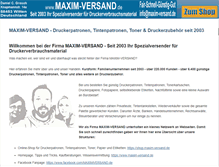 Tablet Screenshot of maxim-versand.de